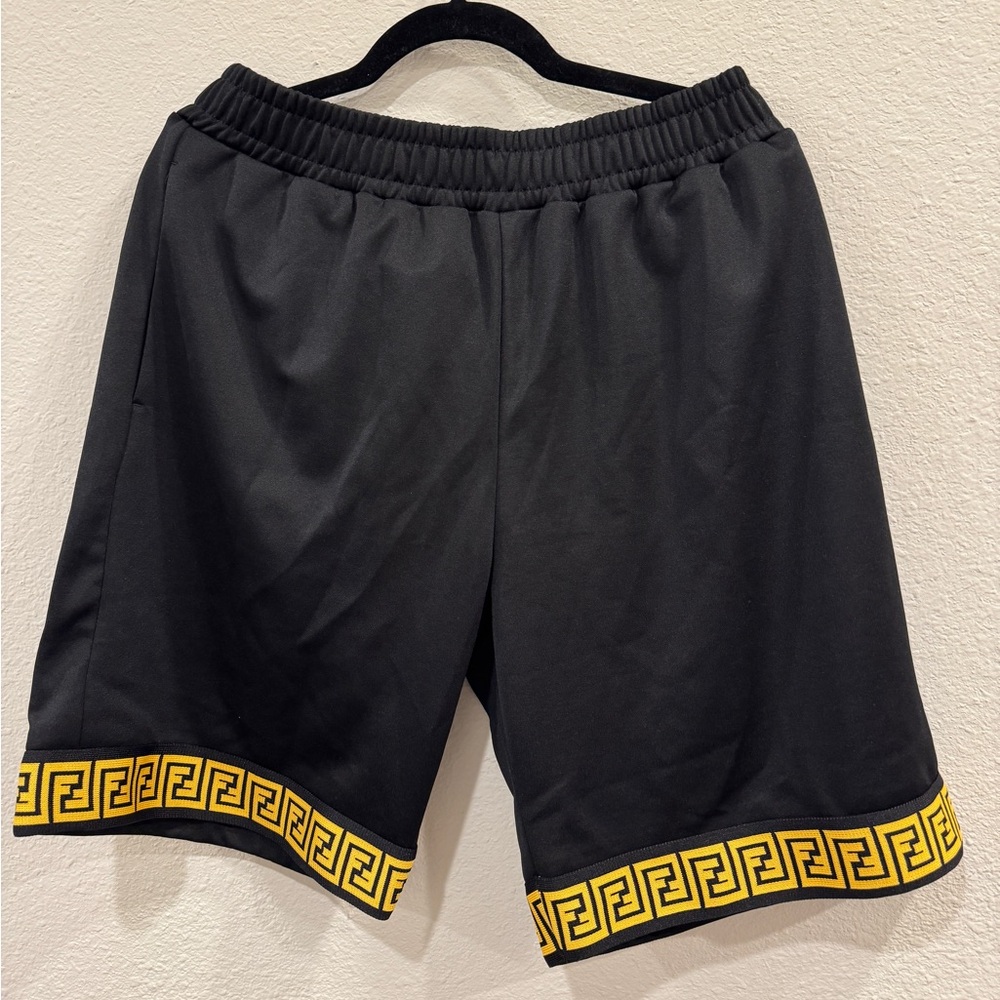 FENDACE | FENDI X VERSACE BERMUDA FENDI FF GRECA MEN SHORTS - Picture 7 of 9